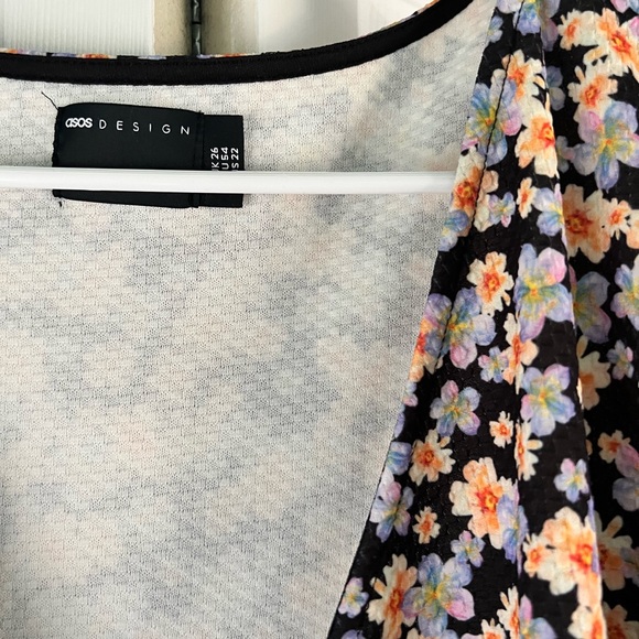 ASOS Design Floral Dress 3/4 Sleeve 22 - Picture 2 of 4
